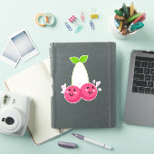 かわいいさくらんぼアートデザイン シール (iPadカバー)