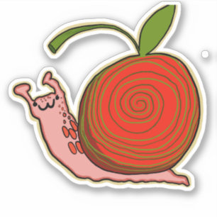 かわいいさくらんぼカタツムリシール シール