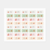 かわいいさくらんぼコケット新学期衣料品キッズ ラベル (シート)