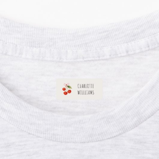 かわいいさくらんぼコケット新学期衣料品キッズ ラベル (貼付)