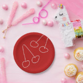 かわいいさくらんぼシンプルミニマリスト ペーパープレート (パーティー)