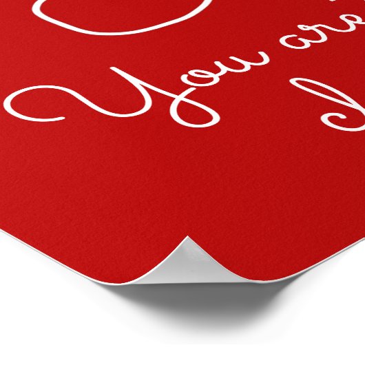 かわいいさくらんぼシンプルミニマル ポスター (角)