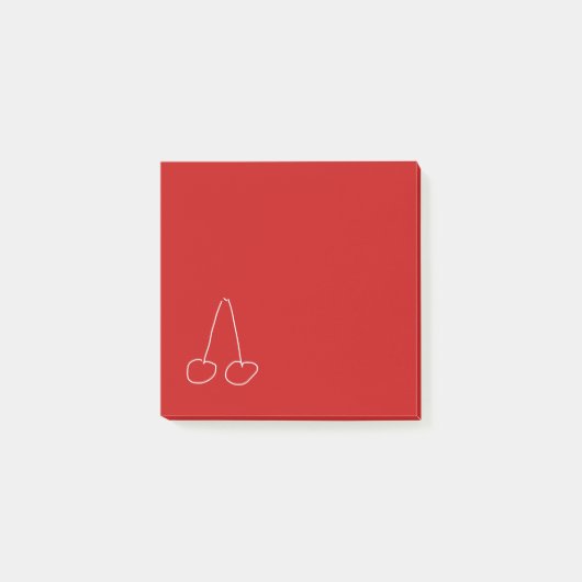 かわいいさくらんぼシンプルミニマル ポストイット (正面)