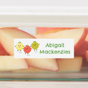 かわいいさくらんぼトマトの漫画パーソナライズされた ラベル