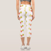 かわいいさくらんぼトマト漫画イラストレーション カプリレギンス (裏面)