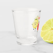 かわいいさくらんぼトマト漫画イラストレーション ショットグラス (左)