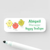 かわいいさくらんぼトマト漫画イラストレーション 名札 (インサイチュ)