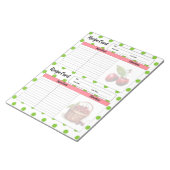 かわいいさくらんぼレシピカード ノートパッド (アングル)