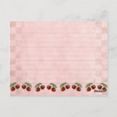 かわいいさくらんぼレシピカード ポストカード (裏面)