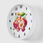かわいいさくらんぼ愛好家のキッチン 壁時計 (傾斜)