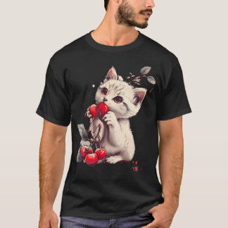 かわいいさくらんぼ愛好家 チェリー フルーツ モチーフ アート Tシャツ