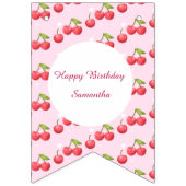 かわいいさくらんぼ1歳の誕生日パーティー バンティングフラッグ (第2の旗)