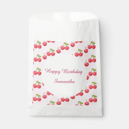 かわいいさくらんぼ1歳の誕生日パーティー フェイバーバッグ