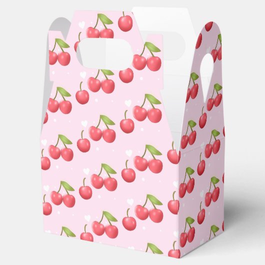 かわいいさくらんぼ1歳の誕生日パーティー フェイバーボックス (オープン)