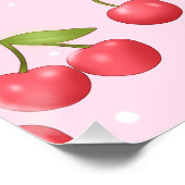 かわいいさくらんぼ1歳の誕生日パーティー ポスター (コーナー)