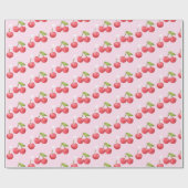 かわいいさくらんぼ1歳の誕生日パーティー ラッピングペーパー (フラット)