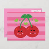 かわいいさくらんぼ ポストカード (正面/裏面)