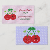 かわいいさくらんぼ 名刺 (正面/裏面)