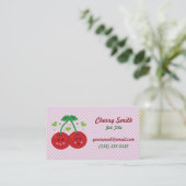 かわいいさくらんぼ 名刺 (スタンド正面)