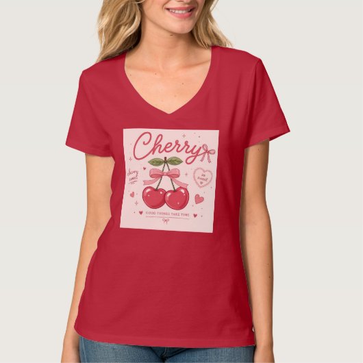 かわいいさくらんぼ Tシャツ (正面)