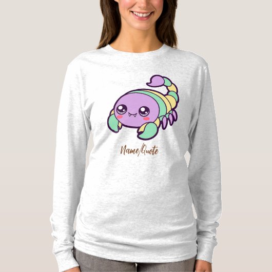 かわいいさそり かわいいパステル漫画 Tシャツ (正面)