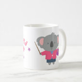 かわいいしゃれのユーモアのコアラの先生 コーヒーマグカップ (正面右)