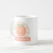 かわいいしゃれの生命はモモの食糧ユーモアのマグです コーヒーマグカップ (正面左)