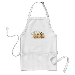 かわいいじゃがいもおもしろいつま先ポテトプン スタンダードエプロン