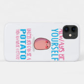 かわいいじゃがいもでない限り自分らしく Kawaii Pot Case-Mate iPhoneケース (裏面(横))