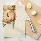 かわいいじゃがおもしろいいもぷん キッチンタオル (四つ折り)