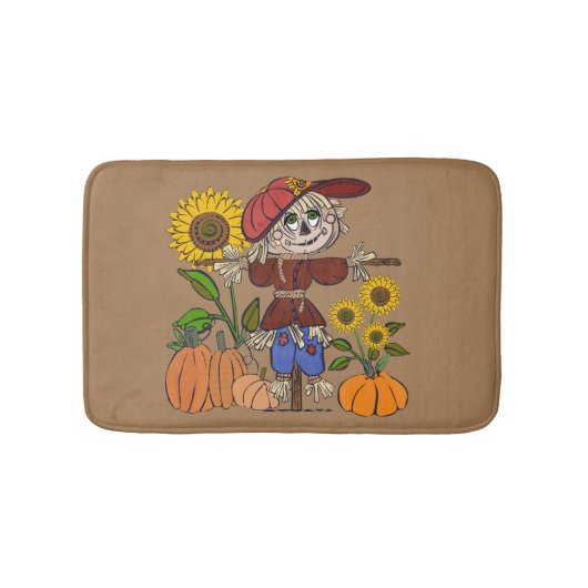 かわいいすごいかかし バスマット (正面)