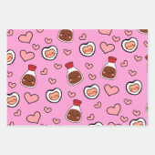 かわいいすごいかわいいすし ラッピングペーパーシート (正面3)