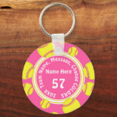 かわいいすごいソフトボールのチームのギフト安パーソナライズされた, キーホルダー (正面)