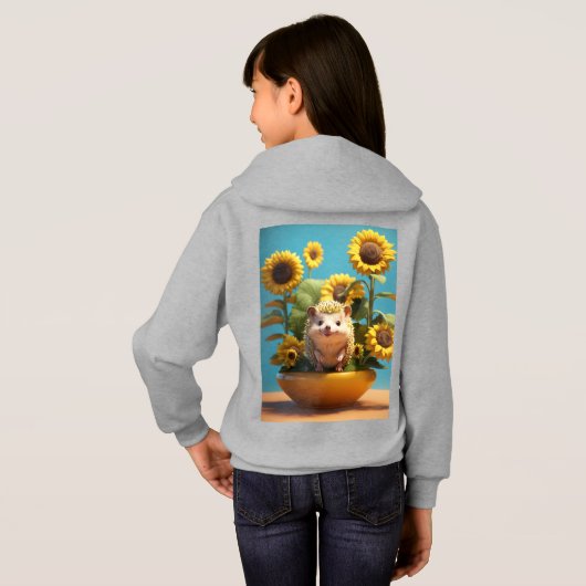 かわいいすごいヒマワリのハリネズミ、非現実的なエンジン、3d (裏面フル)