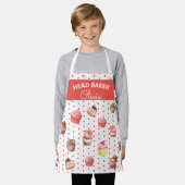 かわいいすごいヘッドベイカーカラフルカップケーキベーキングアプロ エプロン (着用した状態)