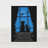 かわいいすごい娘と息子インローホリデーカード カード (正面)