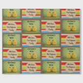 かわいいすごい春/イースタパーソナライズされたー ラッピングペーパー (フラット)