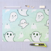 かわいいすごい白幽霊ライトグリーンハロウィーン 薄葉紙 (クラフト)