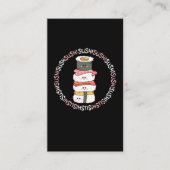 かわいいすしおもしろいアニメ食日本のべ物 名刺 (正面)