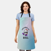かわいいすしスケーター エプロン (着用した状態)