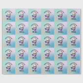 かわいいすしスケーター ラッピングペーパー (フラット)