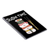 かわいいすしタイムアニメかわいい日本の食べ物 ノートブック (右側)