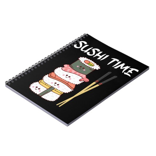 かわいいすしタイムアニメかわいい日本の食べ物 ノートブック (左側)