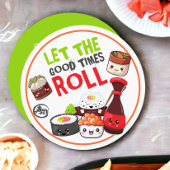 かわいいすしパーティーが盛り上がる 招待状