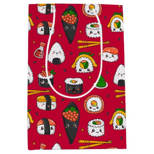 かわいいすし抱き枕 ミディアムペーパーバッグ (正面)