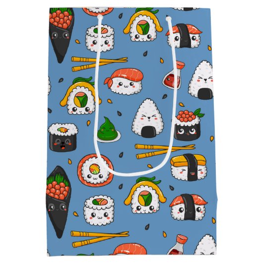 かわいいすし抱き枕 ミディアムペーパーバッグ (裏面)