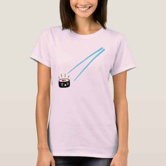 かわいいすし板滝升ティーシャツ Tシャツ (正面)