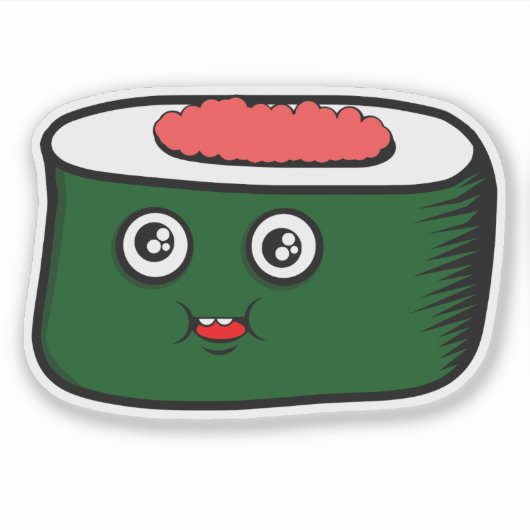 かわいいすし漫画 – かわいいフードシール シール (正面)