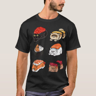 かわいいすし猫ねむり寿司猫ちゃん_1 Tシャツ