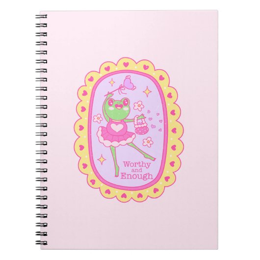 かわいいすてきカエル – 価値と十分 ノートブック (正面)